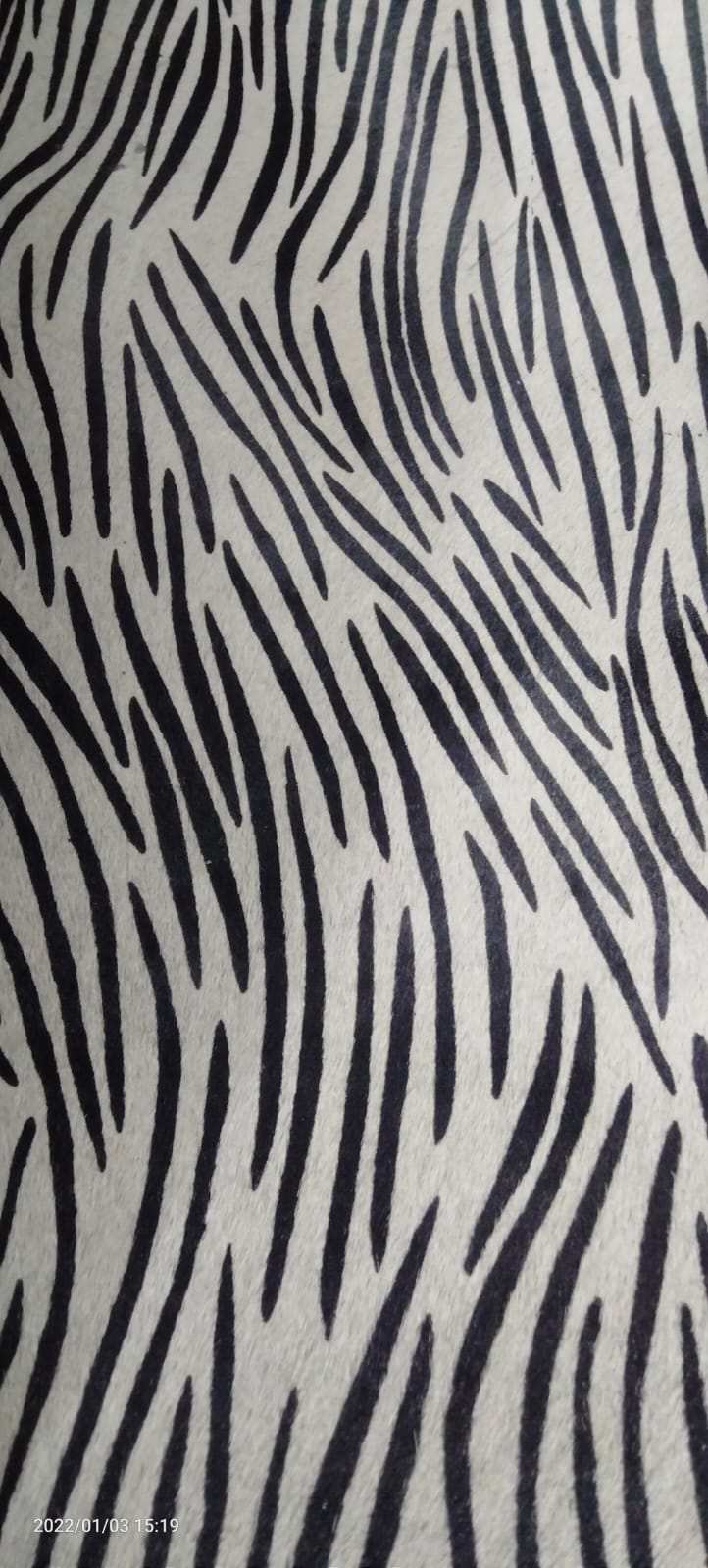 Zebra print hairon leather